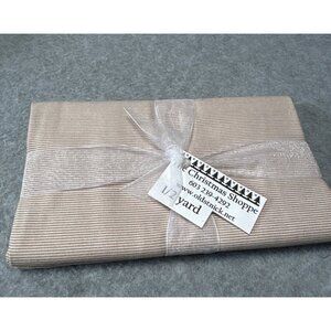 Striped Cotton Fabric Bundle 1/2 yard x 44" Neutral Beige for Sewing Crafts Quil